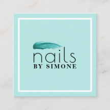 Elegante minimale turquoise nagellakslag