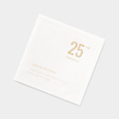 Elegante minimale typografie Aangepaste verjaardag Folie Servetten (Links)