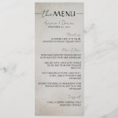 Elegante minimale typografie bruiloft menu (Voorkant)