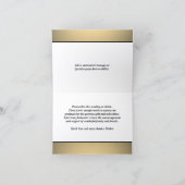 Elegante minimale typografie zwart wit & goud bedankkaart (Binnen)