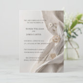 Elegante minimale typografische bruiloft kaart (Staand voorkant)