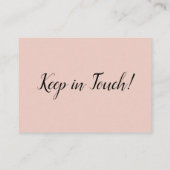 Elegante, minimale verandering van adres Blush Pin Informatiekaartje (Achterkant)