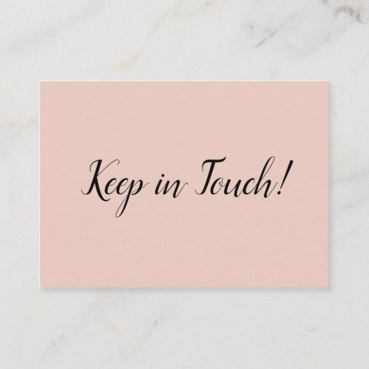 Elegante, minimale verandering van adres Blush Pin Informatiekaartje (Achterkant)