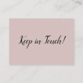 Elegante, minimale verandering van adres Dusty Roo Informatiekaartje (Achterkant)