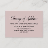 Elegante, minimale verandering van adres Dusty Roo Informatiekaartje (Voorkant)