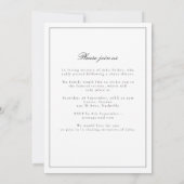 Elegante Minimale Viering van het Leven Funeral Fo Kaart (Achterkant)