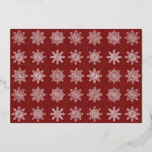 Elegante Minimale Vrolijk Kerstmis Eigen Foto  Folie Feestdagenkaart (Achterkant)