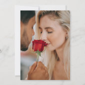 Elegante minimale wilde bloemen trouwkaart Save Th Kaart (Achterkant)