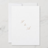 Elegante minimale witte verlovingsfeest Moslim Kaart (Achterkant)