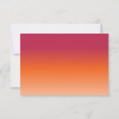 Elegante minimale zonsondergang gradiënt Maroon RSVP Kaartje (Achterkant)