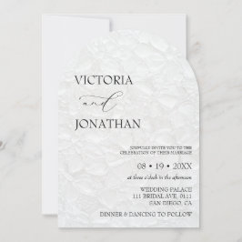 Elegante minimale zwart-wit bruiloft kaart