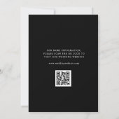 Elegante minimale zwarte bruiloft Bewaar de datumk Kaart (Achterkant)