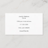 Elegante minimale zwarte script foto make-up visitekaartje (Achterkant)