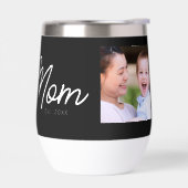Elegante minimale zwarte scriptfoto voor Moeder (Links)