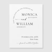 Elegante minimalist Bewaar de datum magnetische Ka (Voorkant)