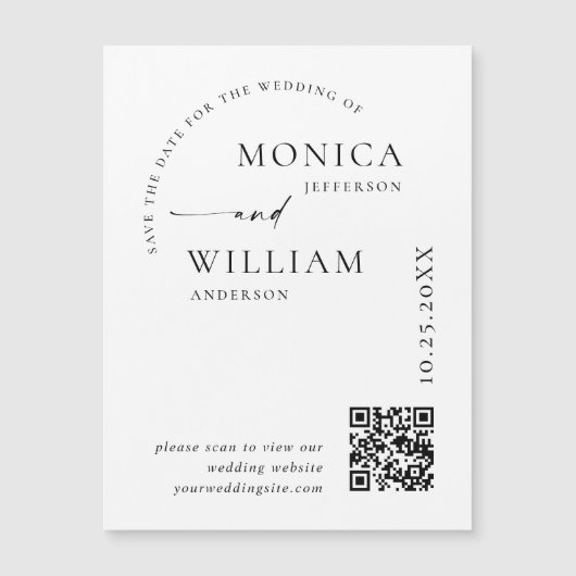 Elegante minimalist Bewaar de datum magnetische Ka (Voorkant)