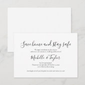 Elegante minimalist Blijf thuis en blijf veilig Ka Notitiekaartje (Voorkant / Achterkant)