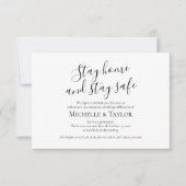 Elegante minimalist Blijf thuis en blijf veilig Ka Notitiekaartje (Voorkant)