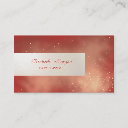 Elegante Minimalist,Gestreept,Rood Visitekaartje (Voorkant)