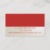 Elegante Minimalist,Gestreept,Rood Visitekaartje (Achterkant)
