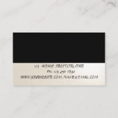 Elegante Minimalist,Gestreept,Zwart Visitekaartje (Achterkant)