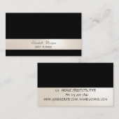 Elegante Minimalist,Gestreept,Zwart Visitekaartje (Voorkant / Achterkant)