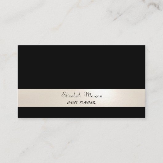 Elegante Minimalist,Gestreept,Zwart Visitekaartje (Voorkant)