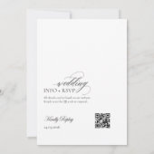Elegante Minimalist Heer & Mevrouw Kaart (Achterkant)