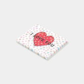 Elegante Minimalist 'I love you' ontwerp Post-it® Notes (Schuin)