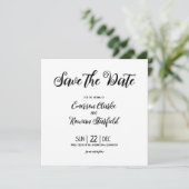 Elegante Minimalist met aanpasbare achtergrond fot Save The Date (Staand voorkant)