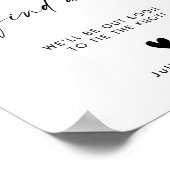 Elegante minimalist Pak een Drink Trouwbord Templ Poster (Hoek)