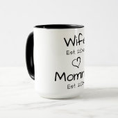 Elegante minimalist personaliseren Vrouw en mama M Mok (Voorkant links)