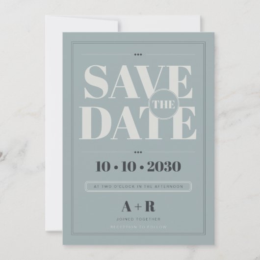 Elegante minimalist Save the Date Kaart (Voorkant)