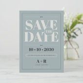 Elegante minimalist Save the Date Kaart (Staand voorkant)