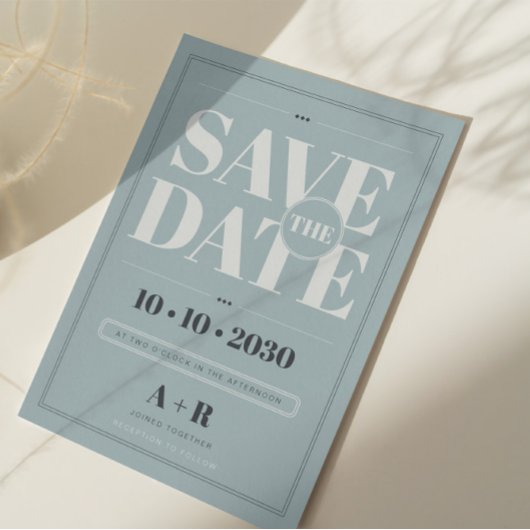 Elegante minimalist Save the Date Kaart