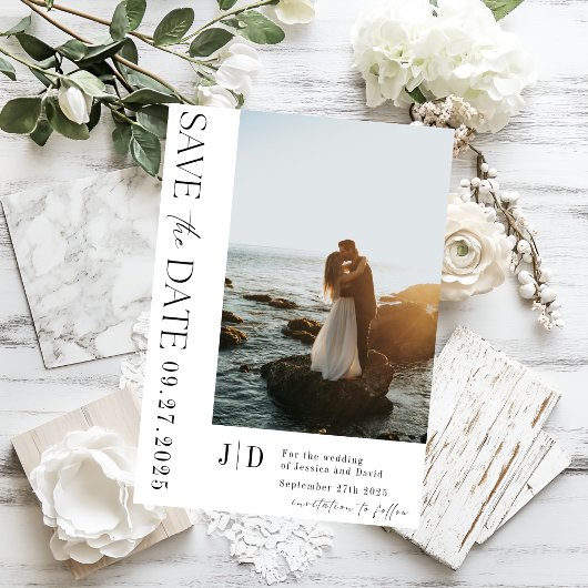 Elegante Minimalist Save the Date Modern & Stijlvo Kaart