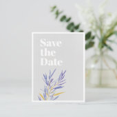 Elegante minimalist Save the Date Wedding Kaart (Staand voorkant)
