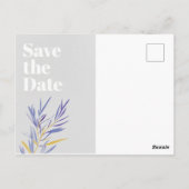 Elegante minimalist Save the Date Wedding Kaart (Achterkant)