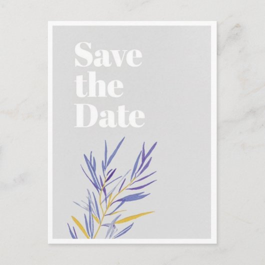 Elegante minimalist Save the Date Wedding Kaart (Voorkant)