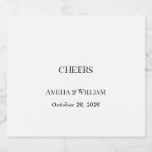 Elegante Minimalist Sparkling Wijnetiket (Enkel label)