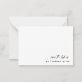 Elegante minimalist van het bureau van Note Cards Notitiekaartje (Voorkant)