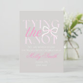 Elegante minimalist Ze bindt de knoop bruids Kaart (Staand voorkant)