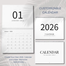 Elegante Minimalistische 2026 Agenda
