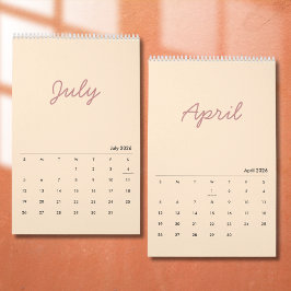 Elegante Minimalistische 2026 Agenda Kalender
