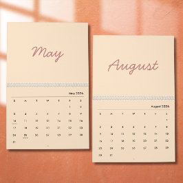Elegante Minimalistische 2026 Agenda Kalender