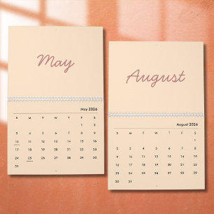 Elegante Minimalistische 2026 Agenda Kalender