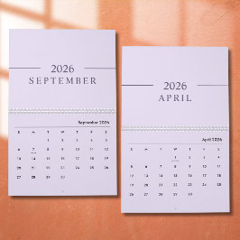 Elegante Minimalistische 2026 Agenda Kalender