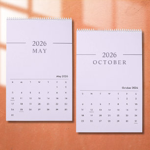 Elegante Minimalistische 2026 Agenda Kalender