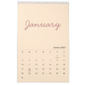 Elegante Minimalistische 2026 Agenda Kalender (Jan 2027)