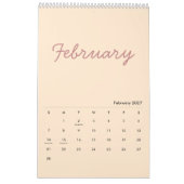 Elegante Minimalistische 2026 Agenda Kalender (Feb 2027)